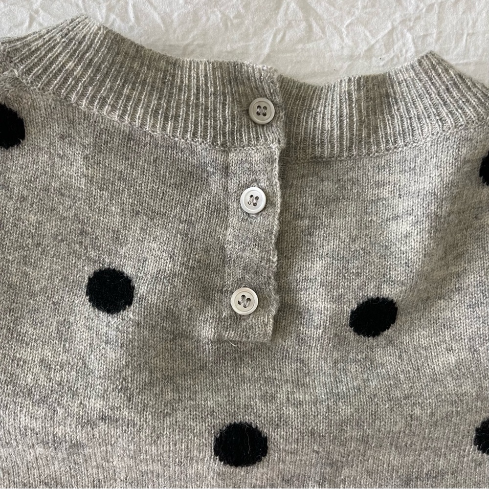 J. Crew Cashmere Crewneck Sweater with Polka Dots - Picture 6 of 8
